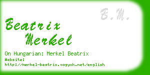 beatrix merkel business card